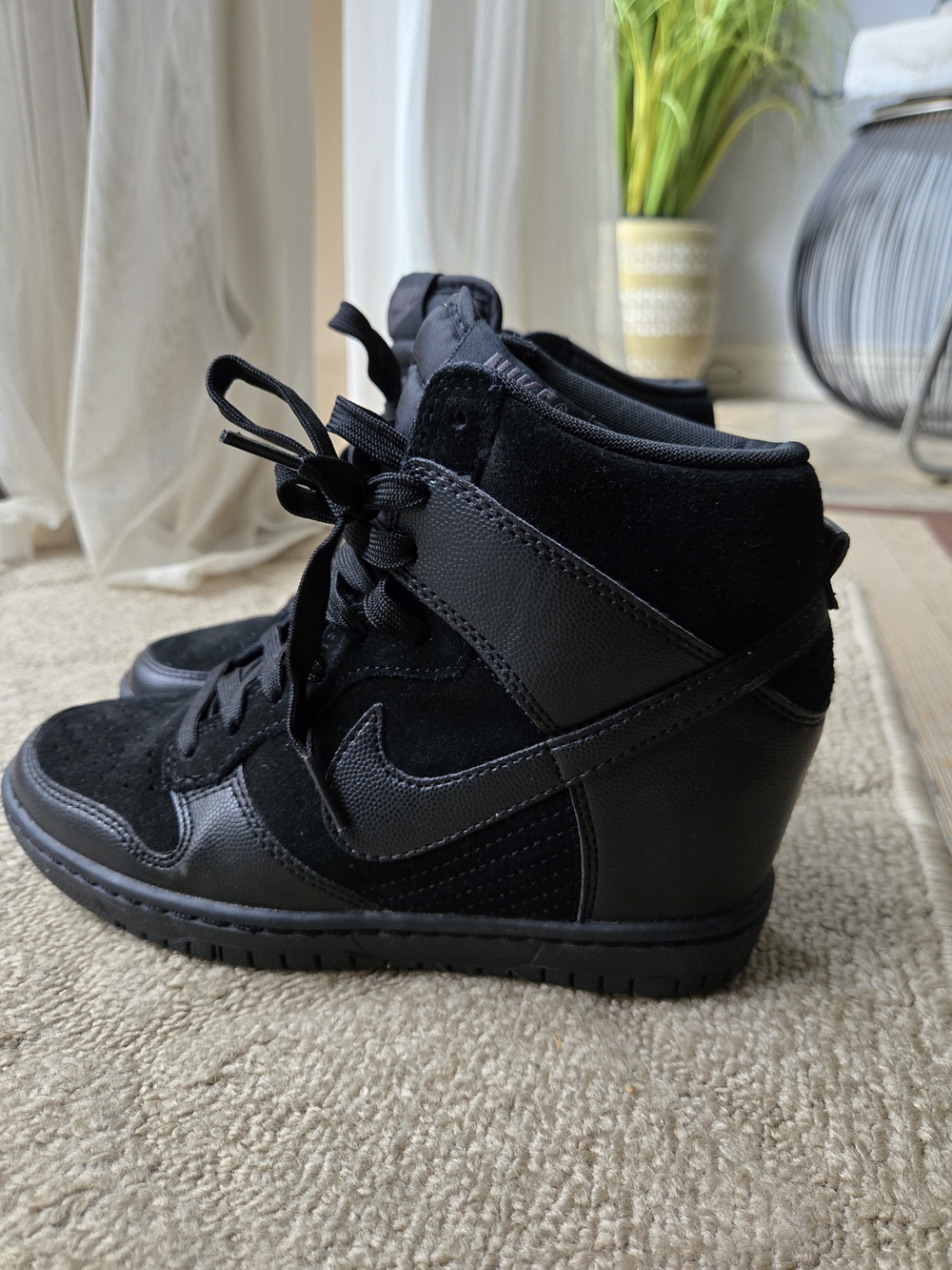 Nike Women's Black High-Top Wedge Sneakers